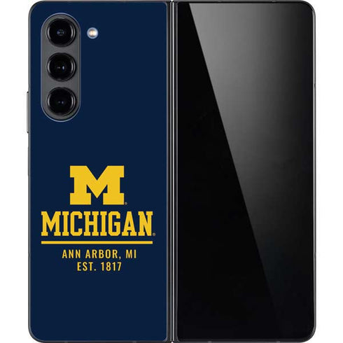 University of Michigan Ann Arbor Est 1817 Galaxy Z Fold5 5G Skin